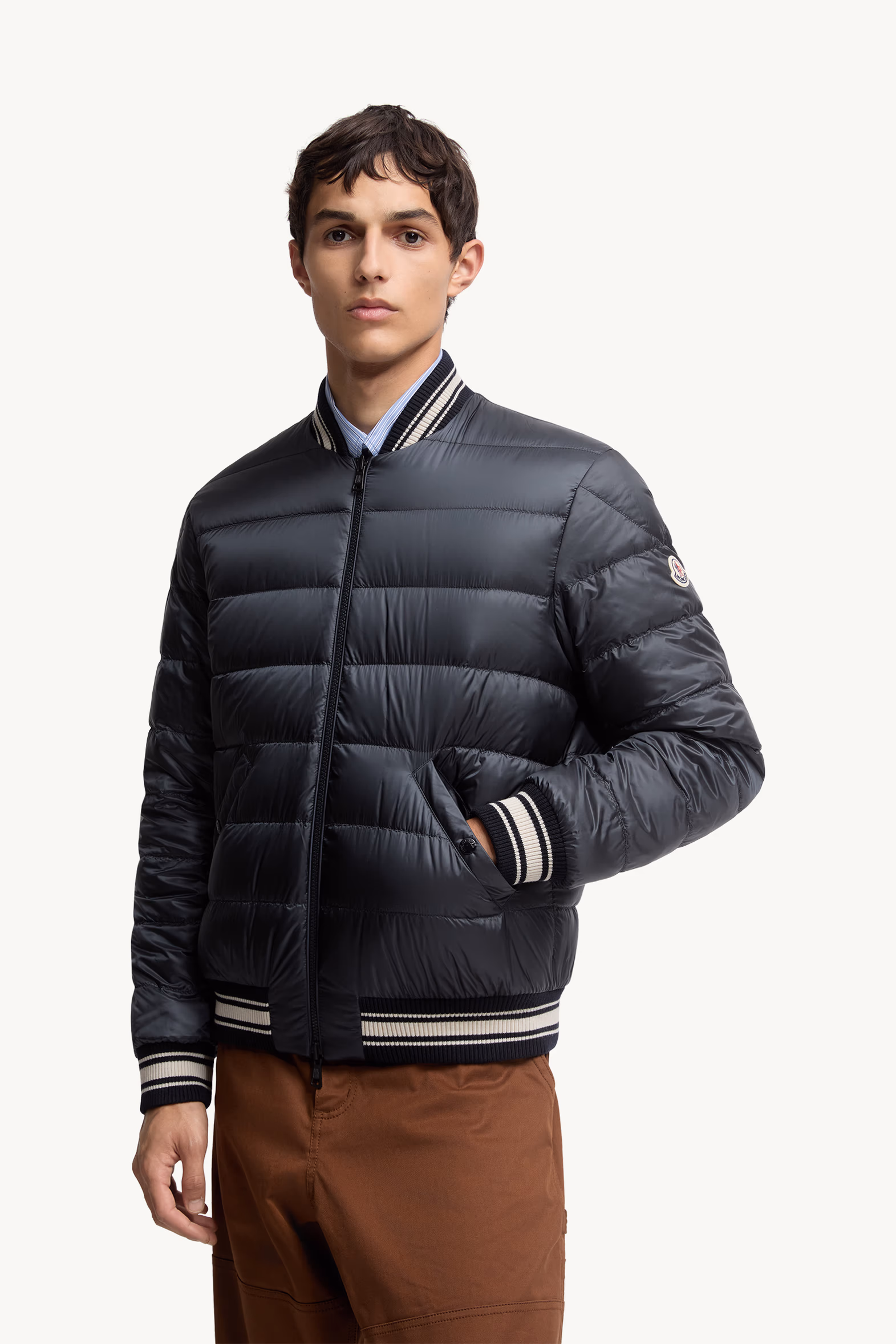 Vennes Reversible Down Bomber Jacket Men Navy Blue Moncler 6